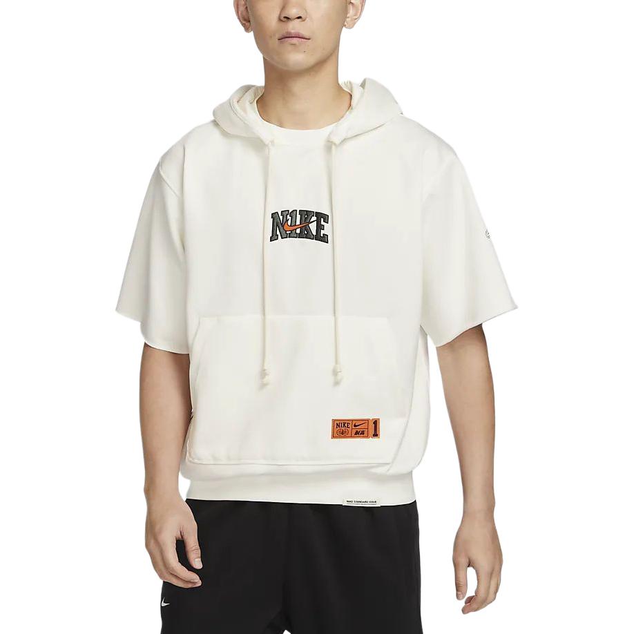Nike SS23 Standard Issue CHBL Letter Embroidery Quick-Dry Hooded Short Sleeve Sweatshirt Men Sweatshirt Sail HF6152-133