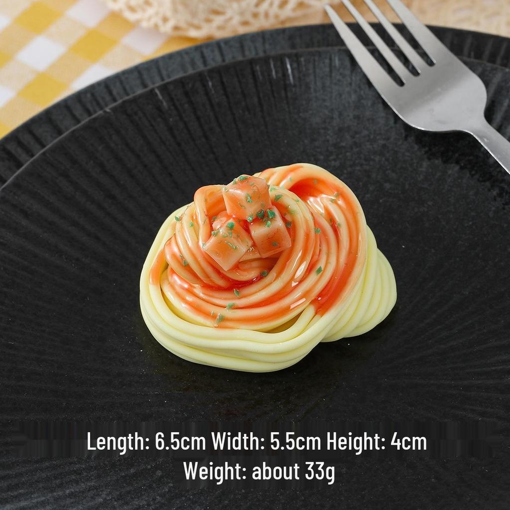 Spaghetti Shrimp Gravy Model for Western Food Display & Movie Props