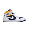 Air 1 Mid 'White Deep Royal Blue' (Unisex) White / Deep Royal Blue / Track Red / Laser Orange Vintage Basketball Shoes 554724 131