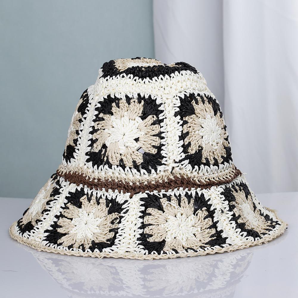 2023 Womens Straw Hats crochet hat Panamas UV Protection Sun Visor Beach Hats Women Visors Foldable Female Women Summer Sun hat