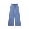 Fashion Wind 2024 New Fall Women's Clothing Open Collar Patch Pocket Denim Tops High Waist Loose Pants 1209427001