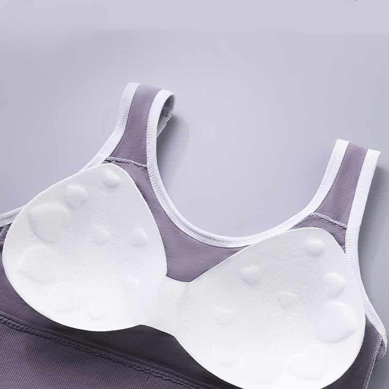 Bralette a Coste Senza Cuciture DunShen - Copertura Completa Senza Ferretto Taglie Forti