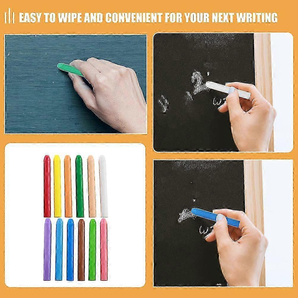 12pcs Water Soluble Chalks Comfortable Grip Chalks Blackboard Chalks Painting Chalks