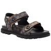 Coach Platform Leather Velcro Open Toe Flat Slide Sandals Unisex Sandals Black CCA90-L38
