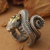 Street Style Black Rock Hip Hop Schmuck Silberner Schlangenring Mann Öffnungsring Retro Zink Zinklegierung Ring
