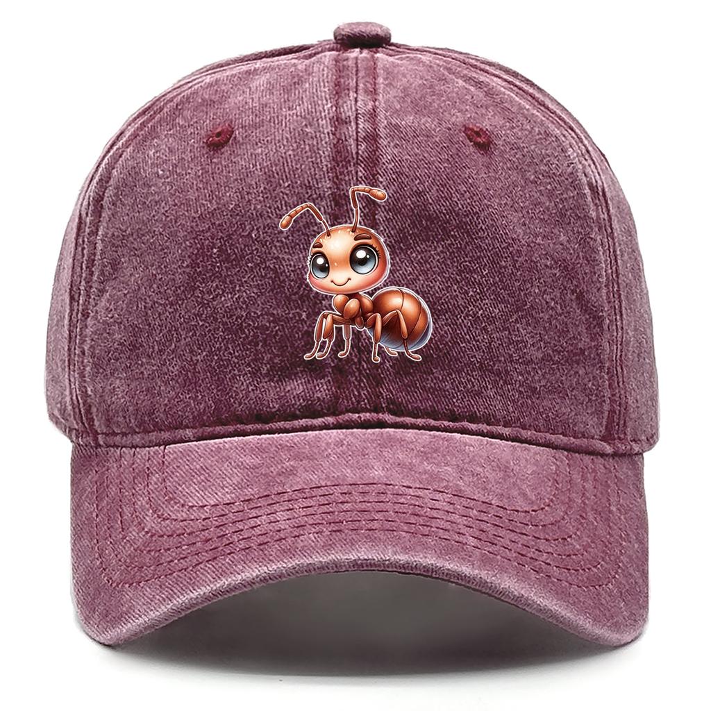 Unisex Snapback Baseballkappe Niedliche 3D Ameisen-Aufdruck Sportkappe Gemütlich Nicht elastisch Verstellbar Sonnenhut Perfekt für Geschenke Einheitsgröße