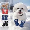 Modische Rutschfeste Warme Hundeschuhe Warme Weiche Hundeschneeschuhe Wasserdichte Haustier Katze Schuhe Haustier Hund Katze