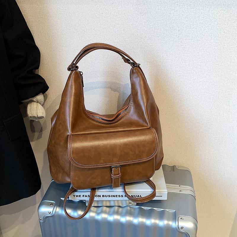 Super retro backpack bag women's autumn and winter 2025 new trendy fashion Korean version tote bag versatile large-capacity backpack