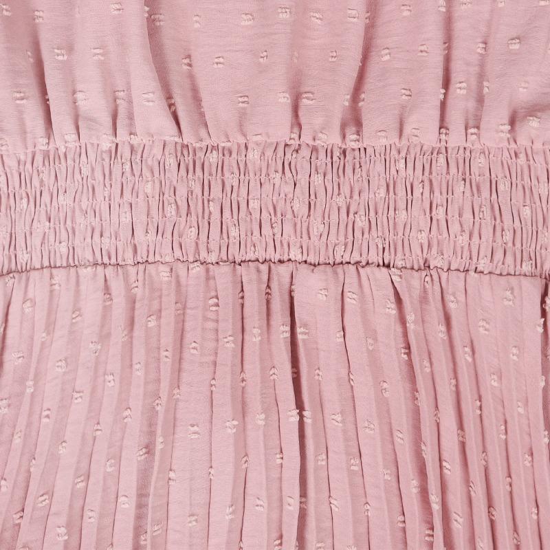 Dámské šněrovací šaty s vysokým pasem a plisovanou sukní, bez rukávů, letní, ležérní, na dovolenou