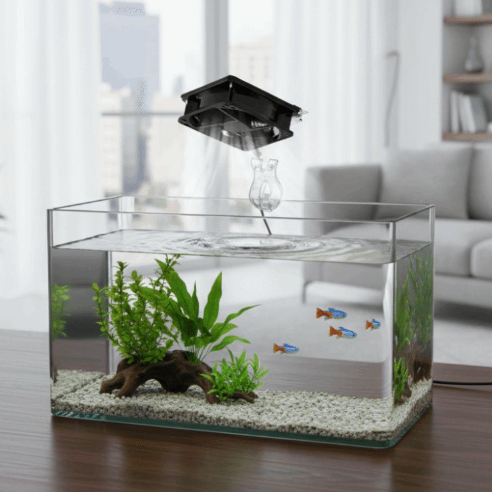 1Pcs Variable Speed Aquarium Cooling Fan USB Water Chiller Fan for Reptile Terrarium Cooling