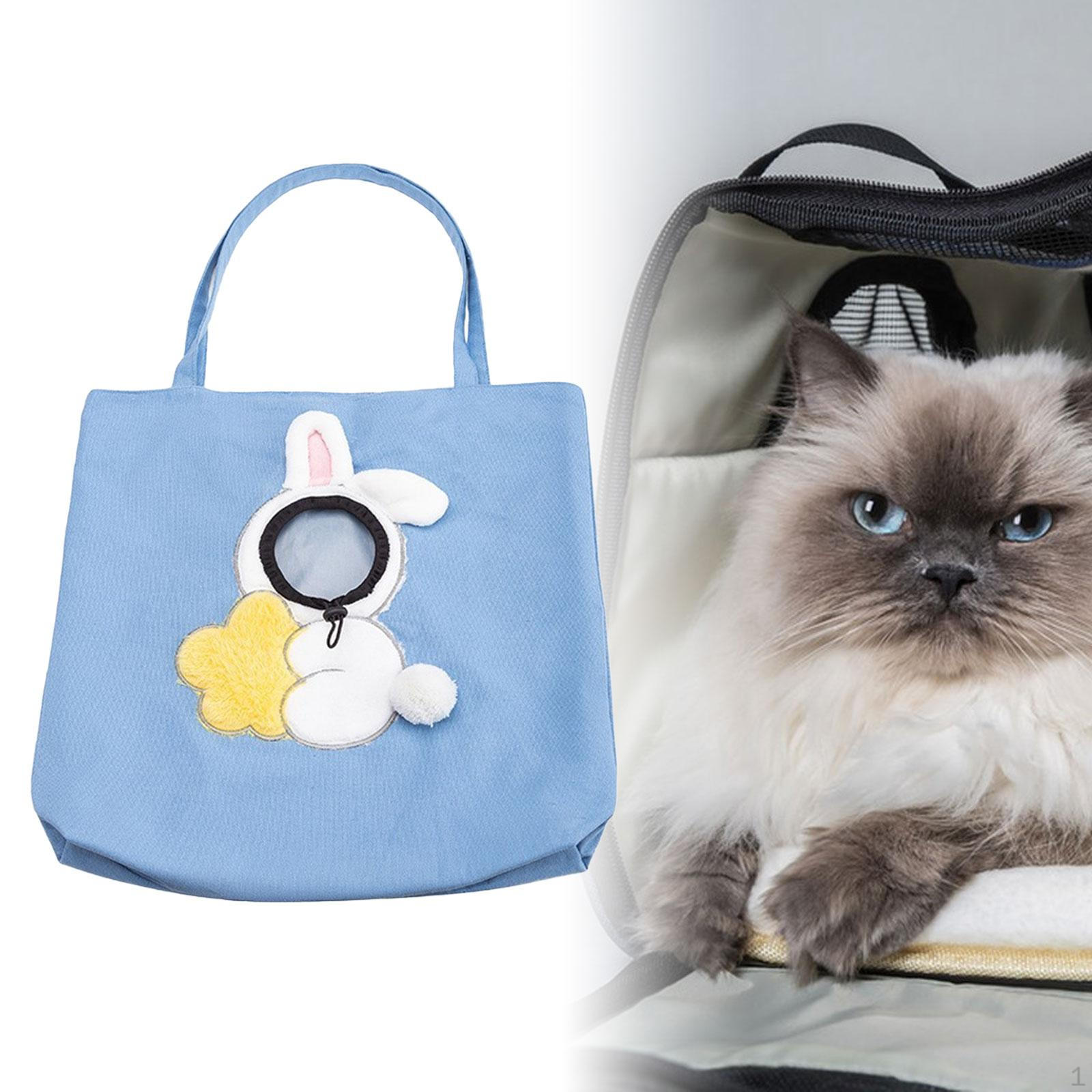 

Сумка-переноска для кошек, сумка для переноски, парусиновая сумка для домашних животных с регулируемым отверстием для головы Bunny L