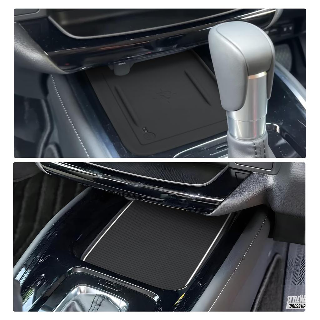 GAFAT Door Pocket Rubber Mats Center Console Silicone Tray for Honda Vezel Late Honda Interior Mats for and Vezel Custom Parts of (15 Pieces) & (1