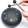 Stahlzungentrommel, 8 Töne, 6 Zoll, Chakra-Tanktrommel, Stahlpercussion, gepolsterte Reisetasche und Schlägel