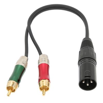 XLR To DC 3.5mm Dual RCA Male Cable Stereo Lossless Universal Microphone Splitter Wire for DVD VCDXLR Male To 2RCA 2m
