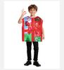 Kids Santa Claus Christmas Costume with Candy Cane Gift Box - Perfect for Parties and Performances