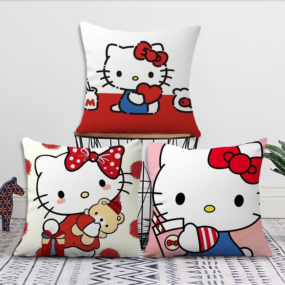 Lovely H-Hello Kitty Cushion Cover For Pillow Printing Sofa Decoration Home Car Room Coffee Shop Office Nordic Simplicity
