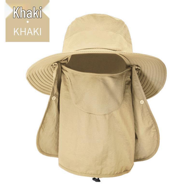 Men's Summer Fishing Bucket Hat with UV Protection and Face Covering for Outdoor Hiking
