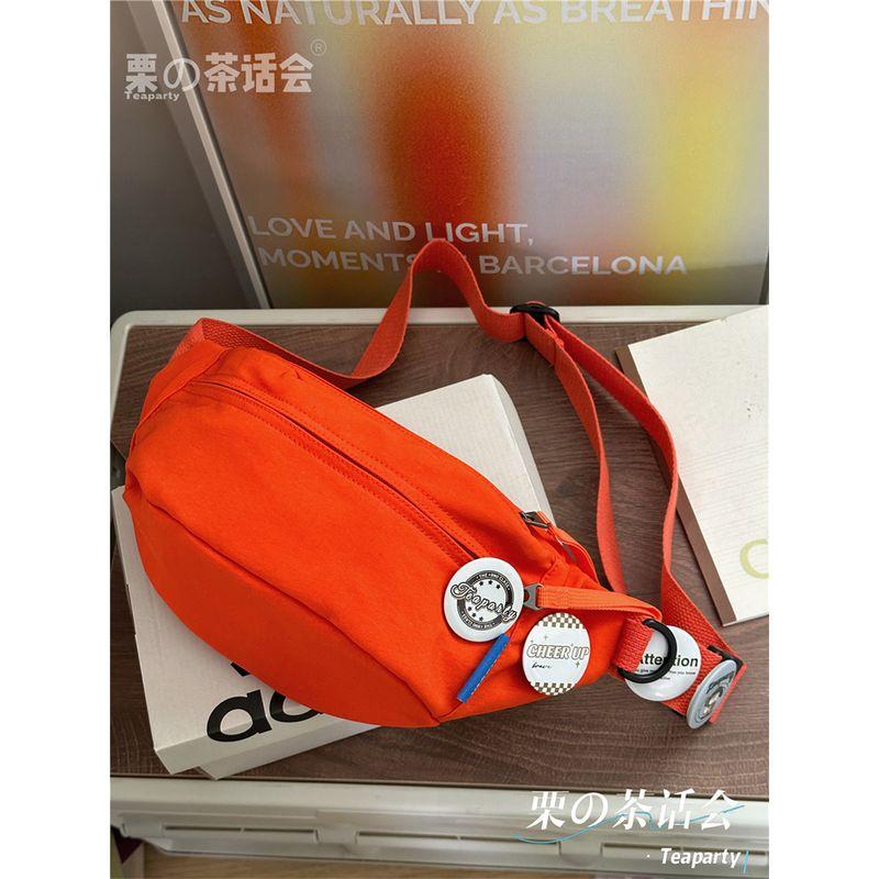 

Трендовая красная минималистичная нагрудная сумка в японском стиле для велоспорта Orange