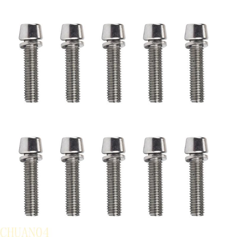 A1A2 10Pcs Bicycles Stem Bolts, Steel Bike Stem Screw 5x20mm/M6x20mm Bike Bolts Bike Handlebar Screw Socket Screw Stem Part