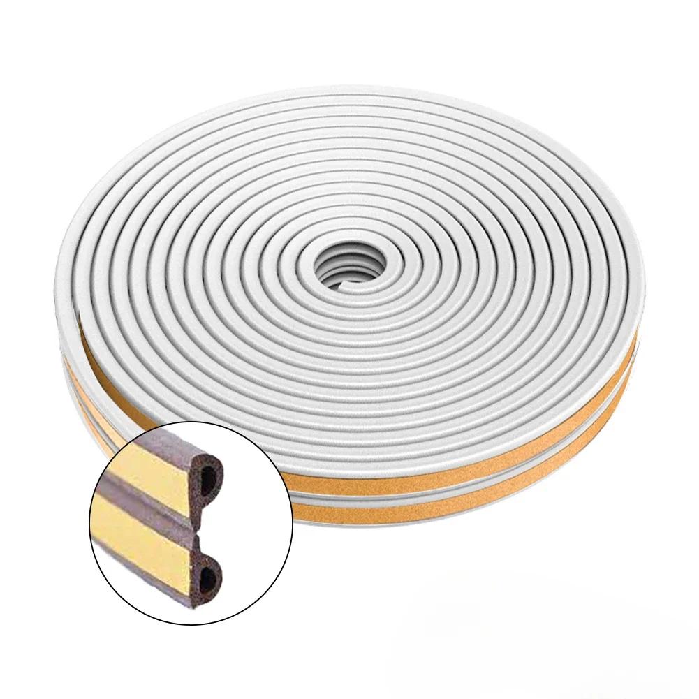 5m/10m Weather Stripping Door Seal Strip Diep Self-adhesive Draft Stopper Tape Window Insulation Noise Rubber Sealing Strip