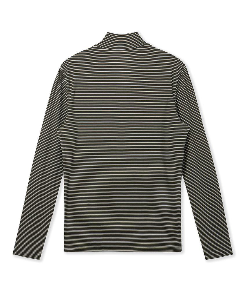 USPOLOASSN Long Sleeve Double-Fleece Gray Stripe