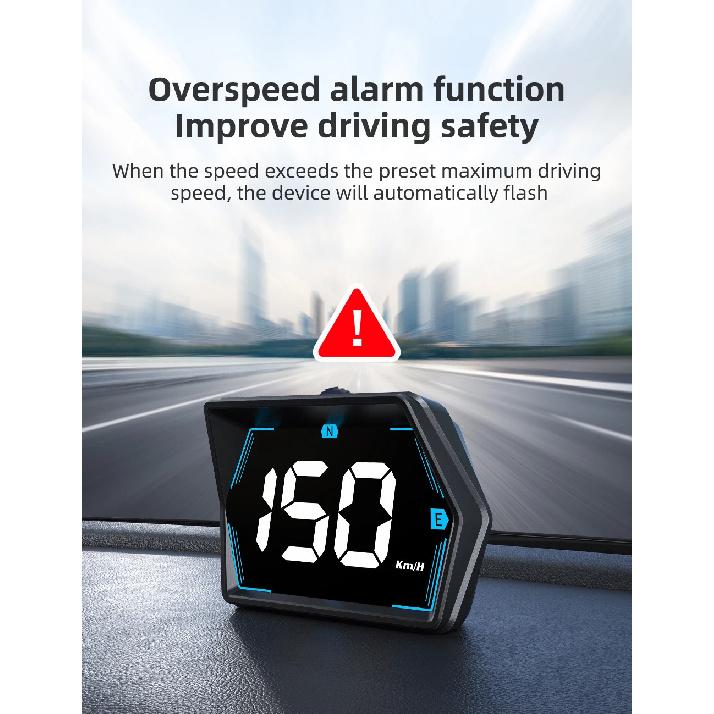 New HUD G20 GPS Car Head-Up Display Digital Speedometer Universal Big Font Overspeed Alarm For All Cars Electronic Accessories