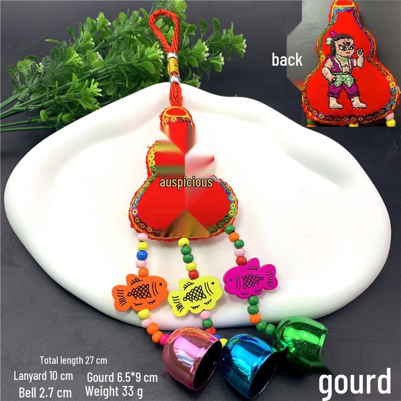 Chinese Style Snake Year Embroidered Scented Wind Chime Pendant for Home or Car