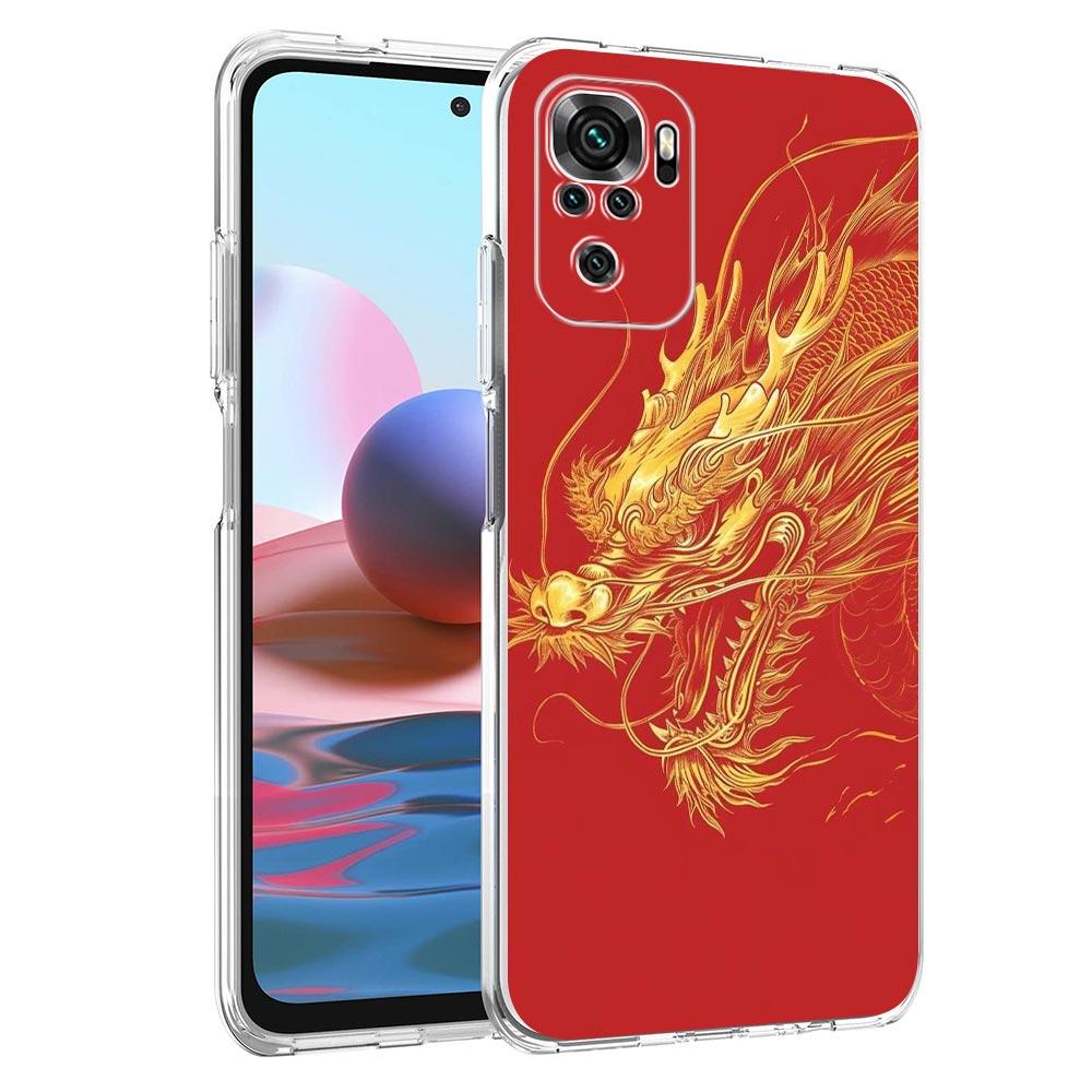 Phone Case For Xiaomi Redmi Note 15 14 13 12 4G 10 11 Pro Plus 5G 14C 13C 12C 10C Clear Soft TPU Cover Dragon