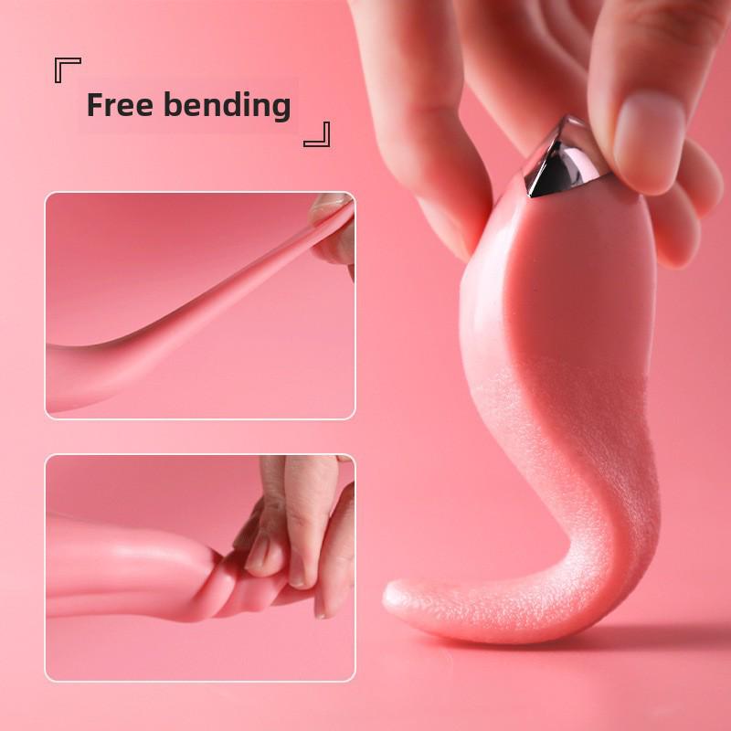 Electric Heating Silicone Tongue-Licking Vibrator for Women