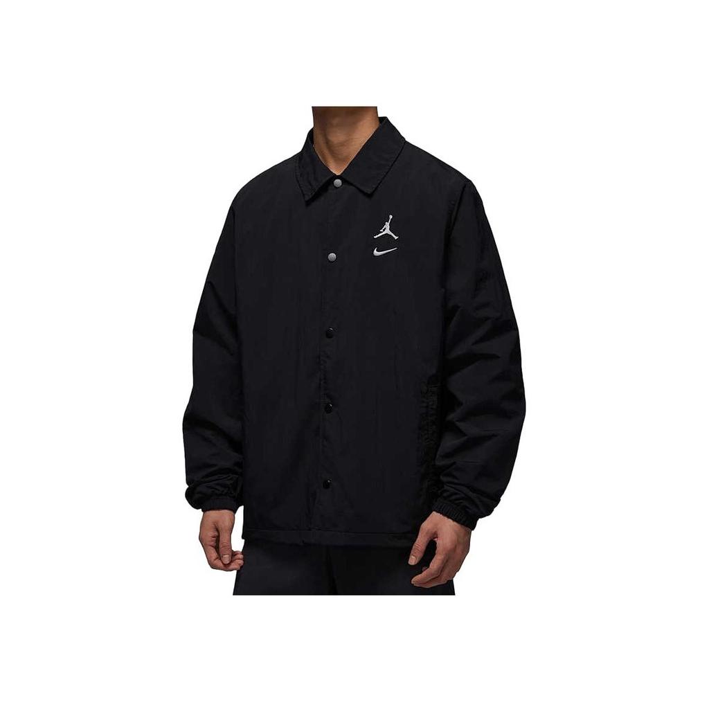 Jordan 23 Logo Polo Kołnierz Jednorzędowa Kurtka z Długim Rękawem Męskie kurtki Czarny HF9354-010