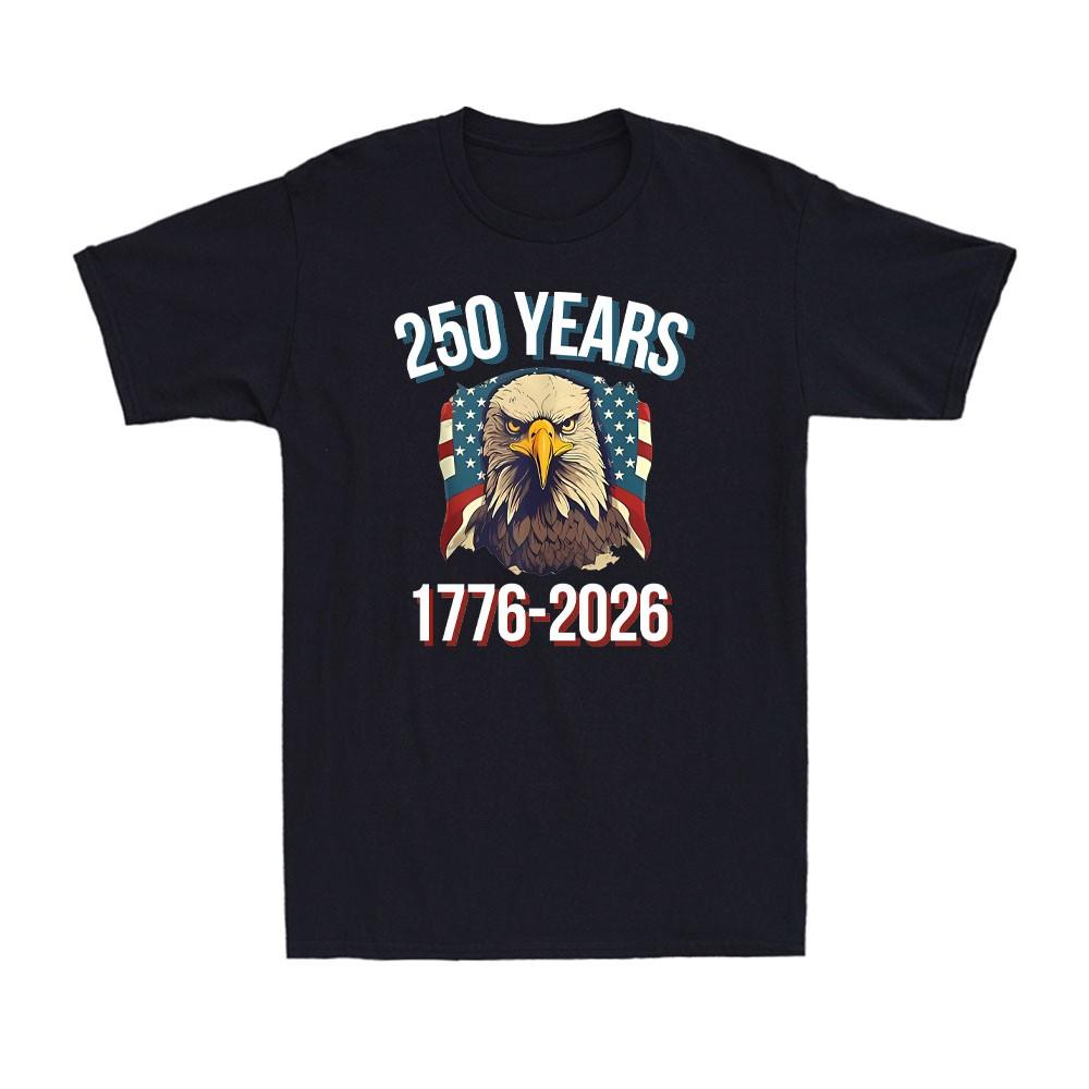 USA 250th Anniversary Eagle 1776 To 2026 Patriotic Art US Flag Men's T-Shirt