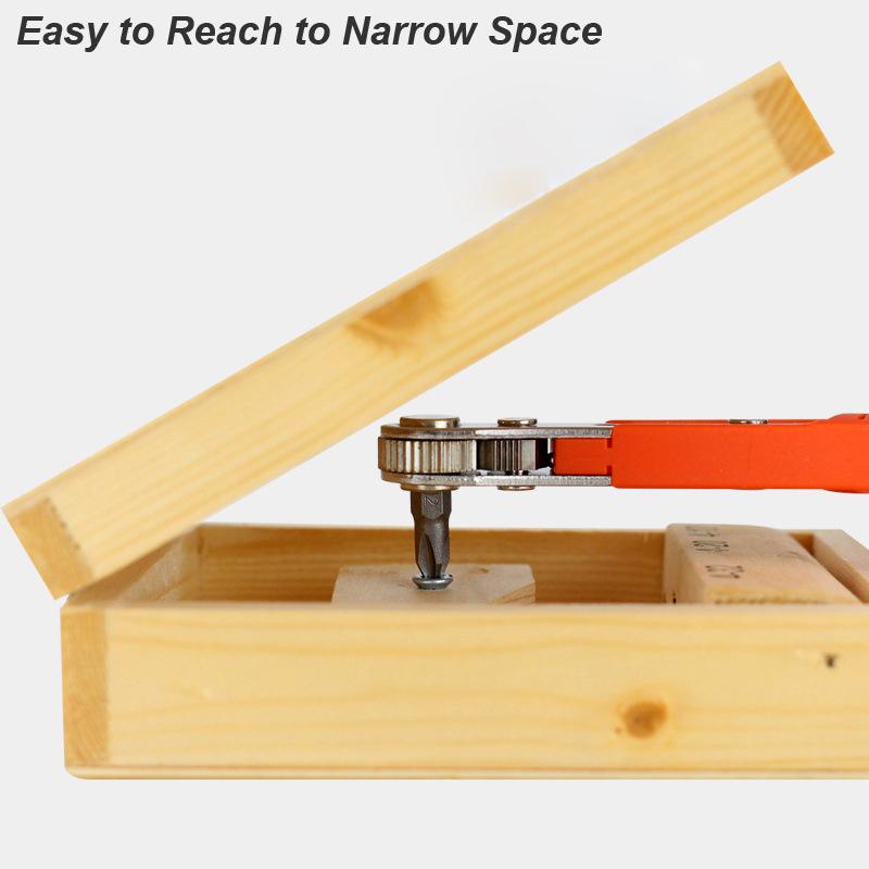 Mini Ratchet Wrench Screwdriver 1/4 Hex Adjustable Quick Release Socket Handle Repair Hand Tool For Car Repair Close Quarters