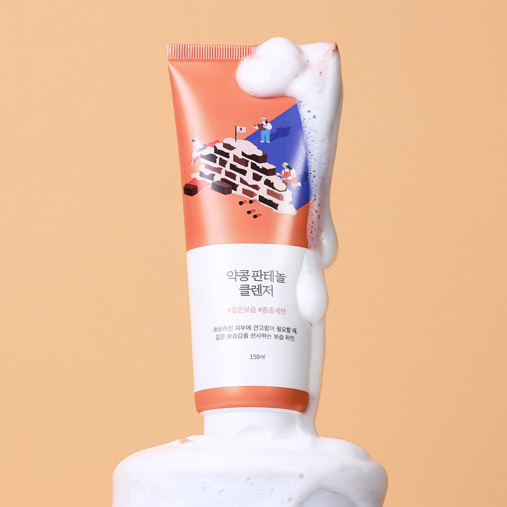 ROUND LAB Soybean Panthenol Low pH Cleanser 150ml Gentle Moisturizing Facial Wash for Sensitive Skin