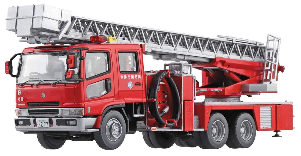 Aoshima Bunka Kyozai Working Beetle Series 3 Ladder Fire Truck City Fire Department North Ladder Plastic Model Kit Co., Ltd. 1/72 No. (Otsu 1)