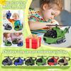 Open Cockpit Simulation Aircraft Toy Rotatable Propeller Inertial Fighter Toy  Christmas Gift