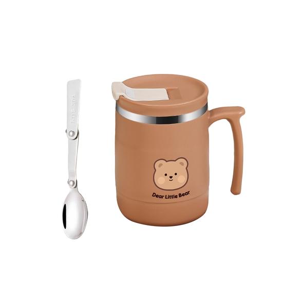 Yousheng 500ML Water Cup Large Capacity Good Sealing Heat Insulation Stainless Steel Highly Pigmented Insulation Coffee Mug Daily Use