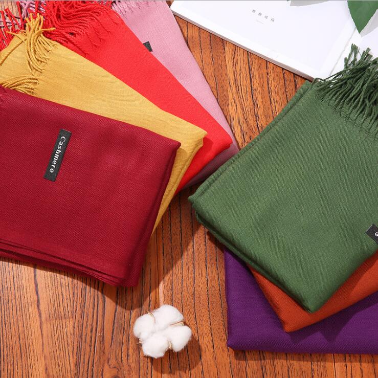 Eșarfă de cașmir șal Foulard doamnelor furat gât lână viscoză hijab eșarfă lungă de iarnă femei batista