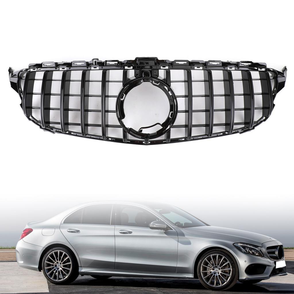 GTR Style Grill Grille W/Camera fit Mercedes-Benz W205 C205 A205 2019-2021