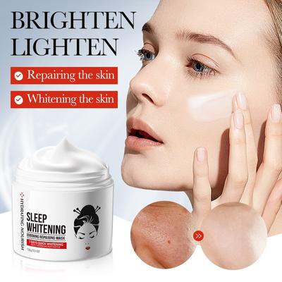 Drėkinanti ir atstatanti sausą bei suskeldėjusią odą, balinanti, raminanti, drėkinanti veido kaukė, naktinė veido kaukė 100g