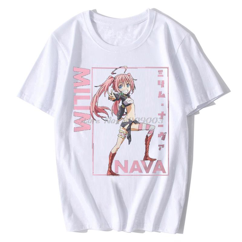 That Time I Got Reincarnated As A Slime Anime Milim Nava Tshirt Harajuku Streetwear Men Oversized Cotton O-Neck T Shirt Tees Top