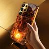 Luxurious The King Tiger PhoneCase Electroplating Glass PhoneCase for Samsung Galaxy S26 S25 S24 S23 S22 S21 FE,Ultra,Plus