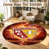 Round Rug Custom Nameracing club de lens Pattern Non Slip Carpet Home Floor Decor