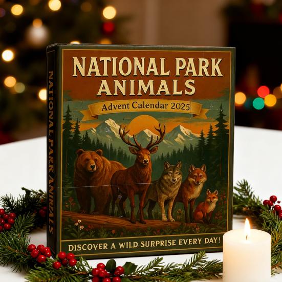 Veverka Vánoční adventní kalendář 2025 24denní odpočítávací krabička Multifunkční dekorace pro děti Rodinu Přátele