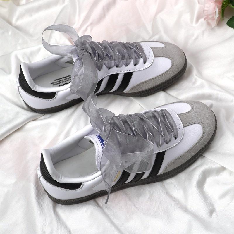 2.5CM Width Tulle Webbing Snow Shoelace Flat Silk Shoe laces Fit Sneakers Ballet Lace Chiffon Yarn Shoelaces Shoes Accessories