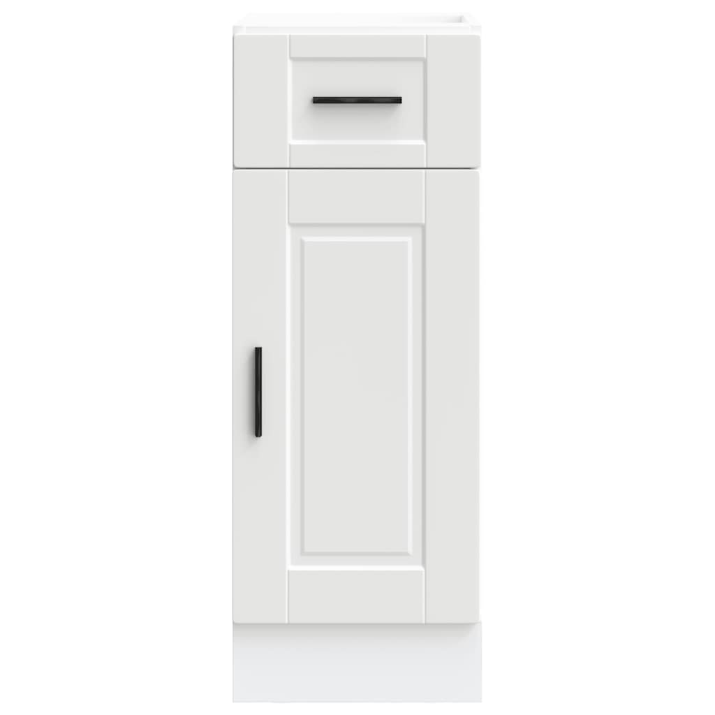 Porto weißer Küchenunterschrank mit eingebauter Schublade, Aufbewahrungsschrank für Schüsseln, Maße: 30x46x81,5 cm