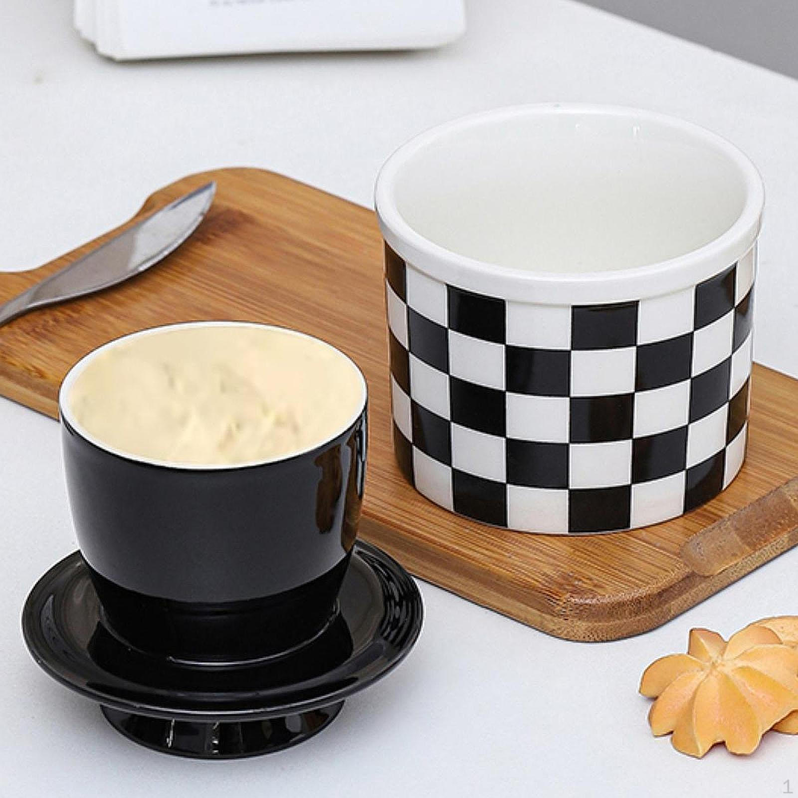 

Керамическая банка для масла, практичная, элегантная, для кухни, Square Grid