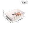 WORTHBUY Leak Proof Lunch Box Portable Food Container Microwavable Detachable Compartment Bento Box Plastic Transparent Food Box