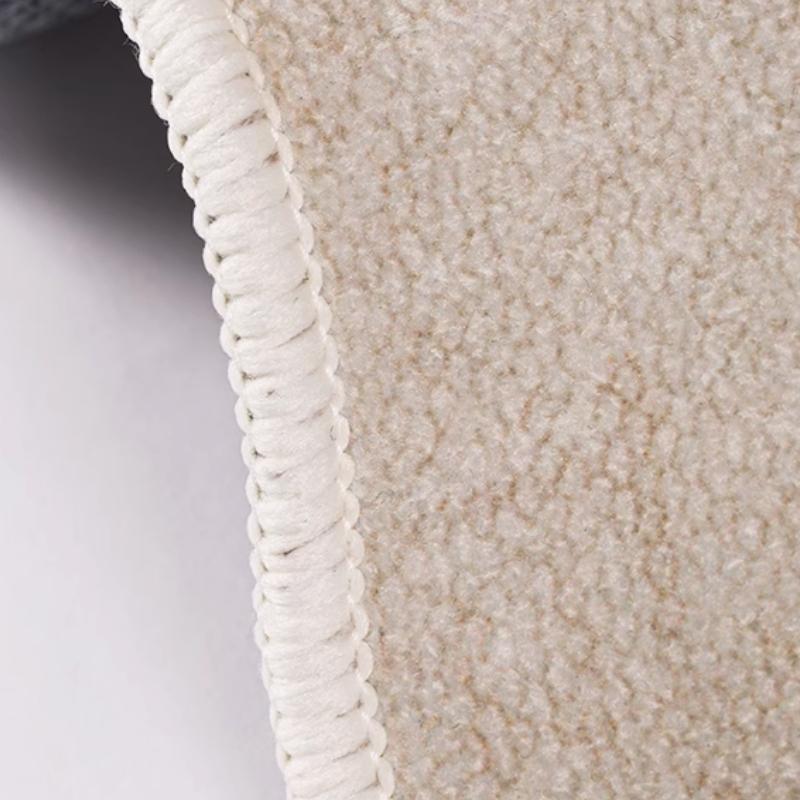 Light Luxury Round Shape Living Room Decoration Rug Cream Style Rugs for Bedroom Home Soft Under Desk Carpet Thick Non-slip Mat