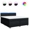 Box Spring Bed with Mattress Black 180 x 200 cm Fabric