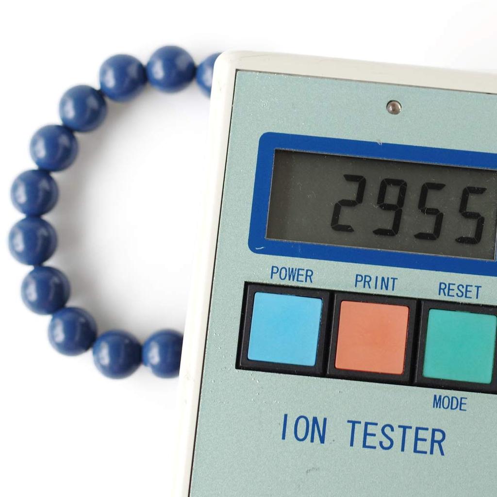 [GOLD STONE] Blue Beitou Stone Bracelet, 12mm, from Taiwan, Negative Ion Measured, Radium Blue Hokutolite, Inner Diameter: Approx. 16.5cm